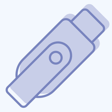Icon Flashdisk. related to Computer symbol. two tone style. simple design editable. simple illustrationのイラスト素材