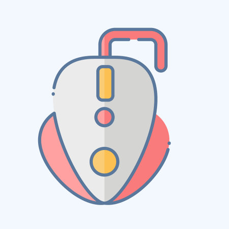 Icon Gaming Mouse. related to Computer symbol. doodle style. simple design editable. simple illustrationのイラスト素材