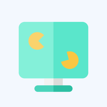 Icon Gaming PC. related to Computer symbol. flat style. simple design editable. simple illustrationのイラスト素材