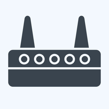Icon Modem. related to Computer symbol. glyph style. simple design editable. simple illustrationのイラスト素材
