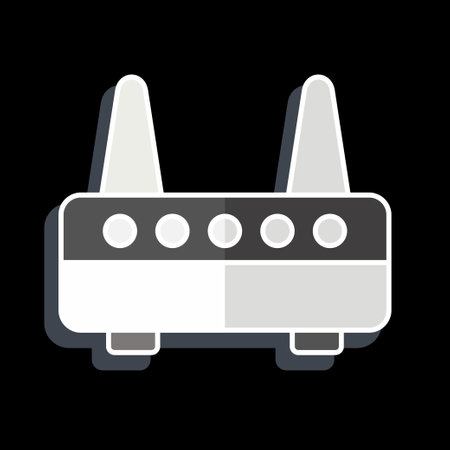 Icon Modem. related to Computer symbol. glossy style. simple design editable. simple illustrationのイラスト素材