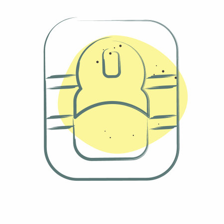 Icon Mouse Pad. related to Computer symbol. Color Spot Style. simple design editable. simple illustrationのイラスト素材