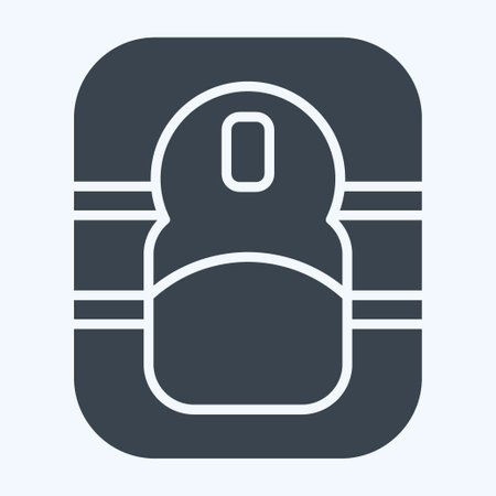 Icon Mouse Pad. related to Computer symbol. glyph style. simple design editable. simple illustrationのイラスト素材