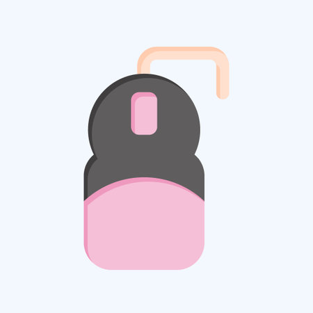 Icon Mouse. related to Computer symbol. flat style. simple design editable. simple illustrationのイラスト素材