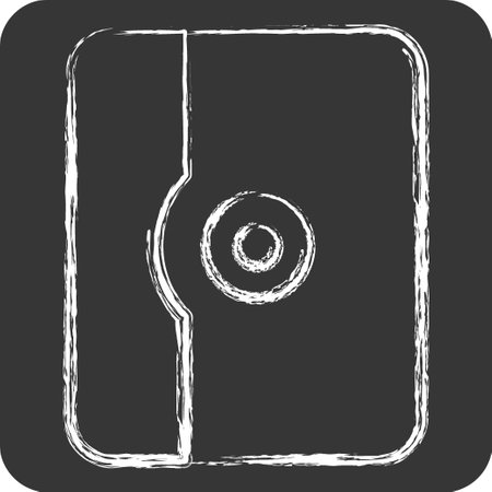 Icon Tablet Case. related to Computer symbol. chalk Style. simple design editable. simple illustrationのイラスト素材