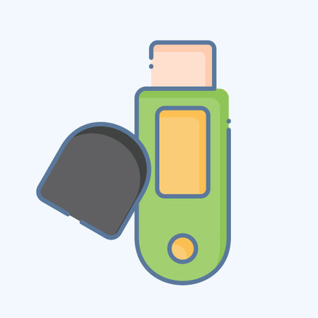 Icon Usb. related to Computer symbol. doodle style. simple design editable. simple illustrationのイラスト素材
