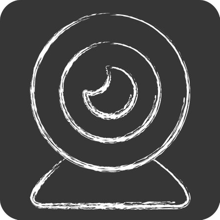 Icon Webcam. related to Computer symbol. chalk Style. simple design editable. simple illustrationのイラスト素材