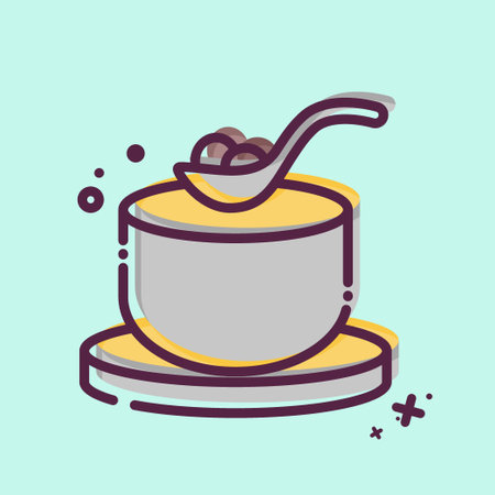 Icon Borscht. related to Russia symbol. MBE style. simple design editable. simple illustrationのイラスト素材