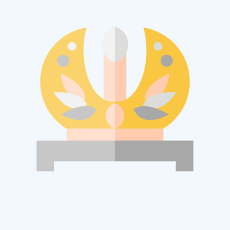 Icon Crown. related to Russia symbol. flat style. simple design editable. simple illustrationのイラスト素材