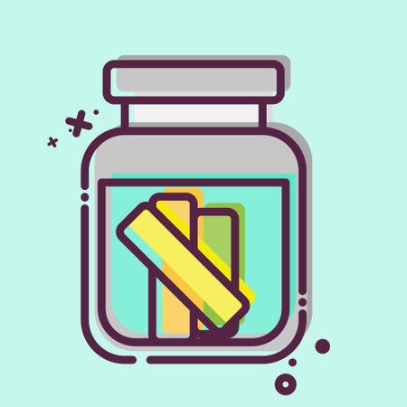Icon Gherkin. related to Russia symbol. MBE style. simple design editable. simple illustrationのイラスト素材