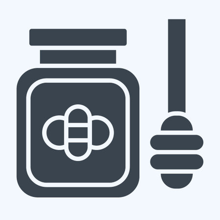 Icon Honey. related to Russia symbol. glyph style. simple design editable. simple illustrationのイラスト素材