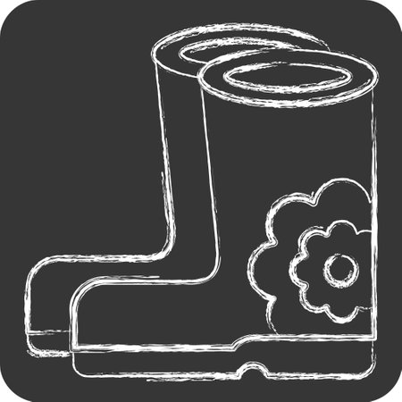 Icon Valenki. related to Russia symbol. chalk Style. simple design editable. simple illustrationのイラスト素材