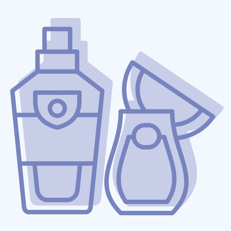 Icon Vodka. related to Russia symbol. two tone style. simple design editable. simple illustrationのイラスト素材