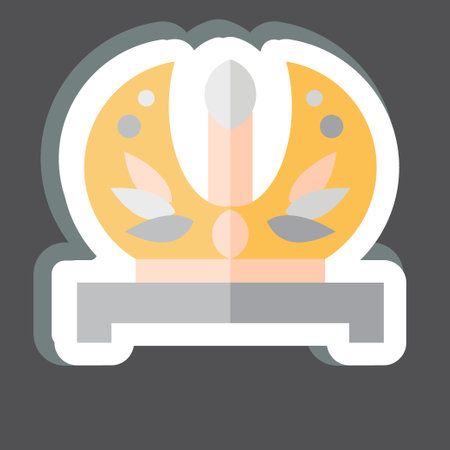 Sticker Crown. related to Russia symbol. simple design editable. simple illustrationのイラスト素材