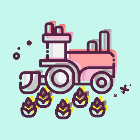 Icon Wheat. related to Russia symbol. MBE style. simple design editable. simple illustrationのイラスト素材