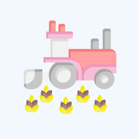 Icon Wheat. related to Russia symbol. flat style. simple design editable. simple illustrationのイラスト素材