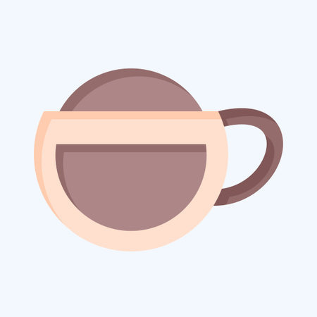 Icon Cappuccino. related to Coffee symbol. flat style. simple design editable. simple illustrationのイラスト素材