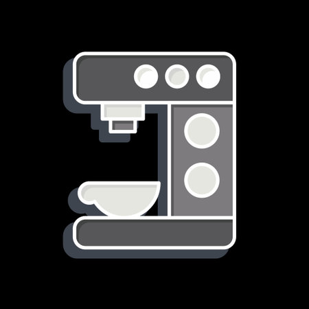 Icon Coffee Maker. related to Coffee symbol. glossy style. simple design editable. simple illustrationのイラスト素材