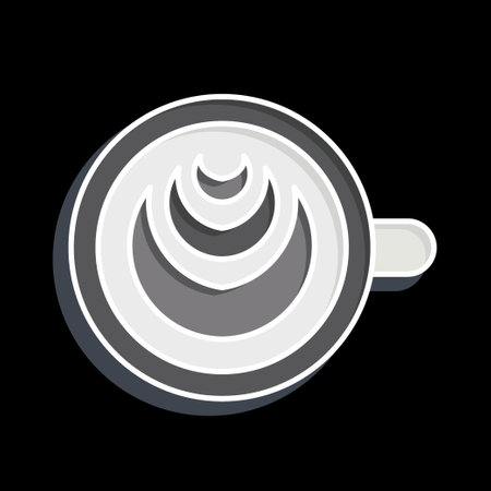 Icon Latte. related to Coffee symbol. glossy style. simple design editable. simple illustrationのイラスト素材