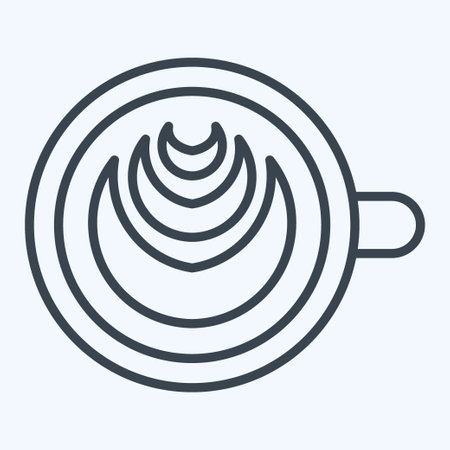 Icon Latte. related to Coffee symbol. line style. simple design editable. simple illustrationのイラスト素材