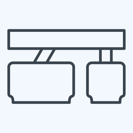 Icon Accelerator Brake Pedal. related to Car Parts symbol. line style. simple design editable. simple illustrationのイラスト素材