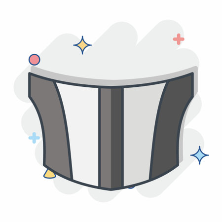 Icon Car Bonnet. related to Car Parts symbol. comic style. simple design editable. simple illustrationのイラスト素材