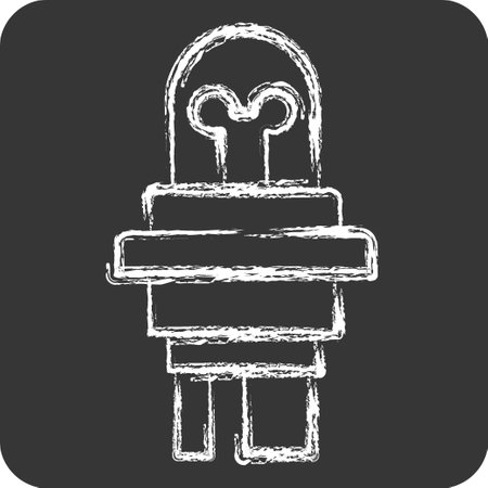 Icon Car Light. related to Car Parts symbol. chalk Style. simple design editable. simple illustrationのイラスト素材