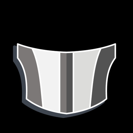 Icon Car Bonnet. related to Car Parts symbol. glossy style. simple design editable. simple illustrationのイラスト素材