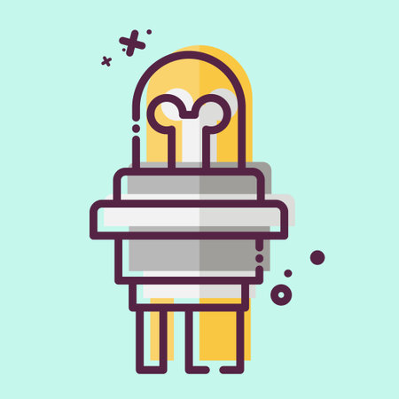 Icon Car Light. related to Car Parts symbol. MBE style. simple design editable. simple illustrationのイラスト素材