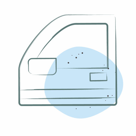 Icon Doors Car. related to Car Parts symbol. Color Spot Style. simple design editable. simple illustrationのイラスト素材