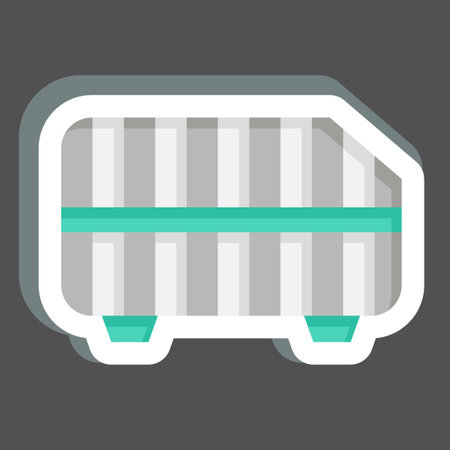 Sticker Air Filter. related to Car Parts symbol. simple design editable. simple illustrationのイラスト素材
