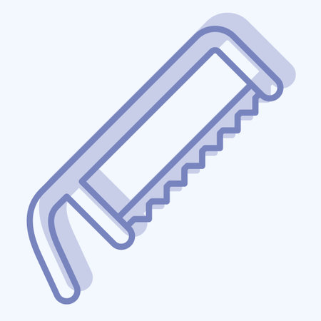 Icon Hacksaw. related to Carpentry symbol. two tone style. simple design editable. simple illustrationのイラスト素材