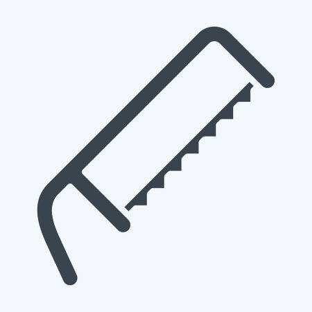 Icon Hacksaw. related to Carpentry symbol. glyph style. simple design editable. simple illustrationのイラスト素材