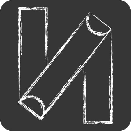 Icon measuring Tape. related to Carpentry symbol. chalk Style. simple design editable. simple illustrationのイラスト素材