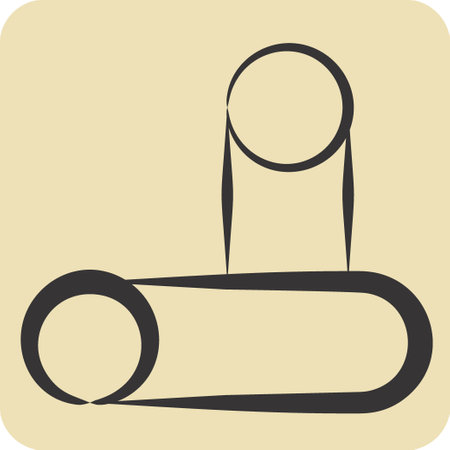 Icon Timber. related to Carpentry symbol. hand drawn style. simple design editable. simple illustrationのイラスト素材