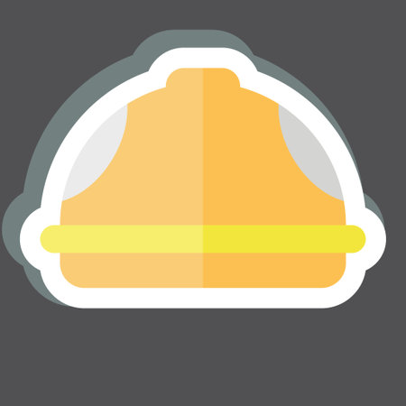 Sticker Helmet. related to Carpentry symbol. simple design editable. simple illustrationのイラスト素材