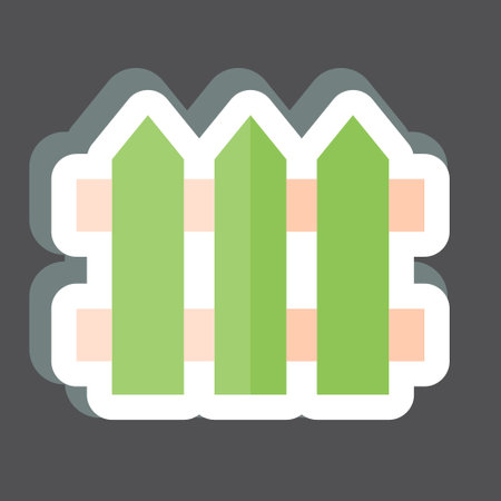 Sticker Fence. related to Carpentry symbol. simple design editable. simple illustrationのイラスト素材