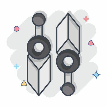 Icon Knife. related to Ninja symbol. comic style. simple design editable. simple illustrationのイラスト素材