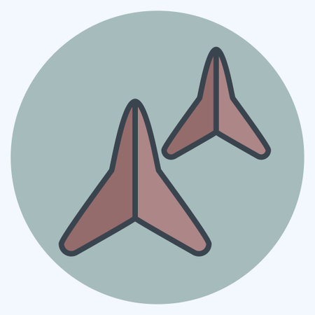 Icon Makibishi. related to Ninja symbol. color mate style. simple design editable. simple illustrationのイラスト素材