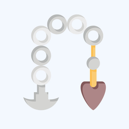 Icon Manriki Gusari. related to Ninja symbol. flat style. simple design editable. simple illustrationのイラスト素材