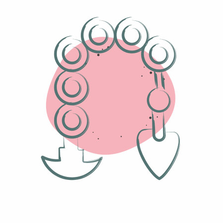 Icon Manriki Gusari. related to Ninja symbol. Color Spot Style. simple design editable. simple illustrationのイラスト素材