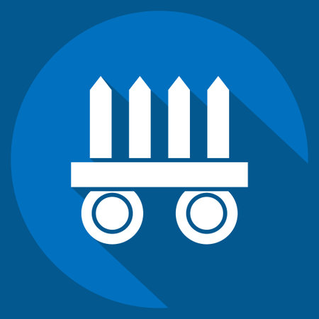 Icon Nekode. related to Ninja symbol. long shadow style. simple design editable. simple illustrationのイラスト素材