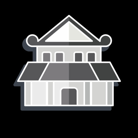 Icon Ninja House. related to Ninja symbol. glossy style. simple design editable. simple illustrationのイラスト素材