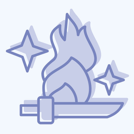 Icon Ninja Symbol. related to Ninja symbol. two tone style. simple design editable. simple illustrationのイラスト素材