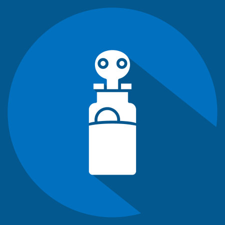 Icon Poison. related to Ninja symbol. long shadow style. simple design editable. simple illustrationのイラスト素材