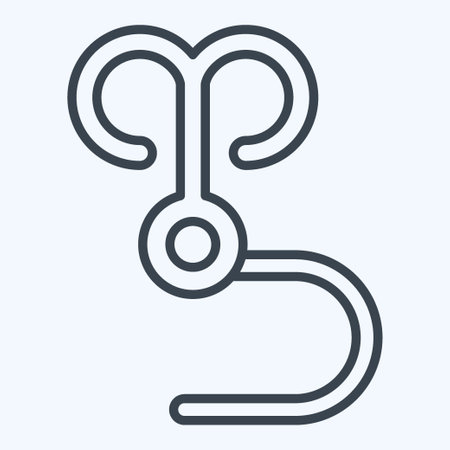 Icon Rope Hook. related to Ninja symbol. line style. simple design editable. simple illustrationのイラスト素材