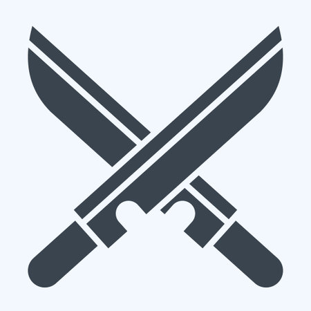 Icon Sword. related to Ninja symbol. glyph style. simple design editable. simple illustrationのイラスト素材