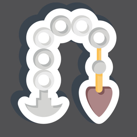 Sticker Manriki Gusari. related to Ninja symbol. simple design editable. simple illustrationのイラスト素材