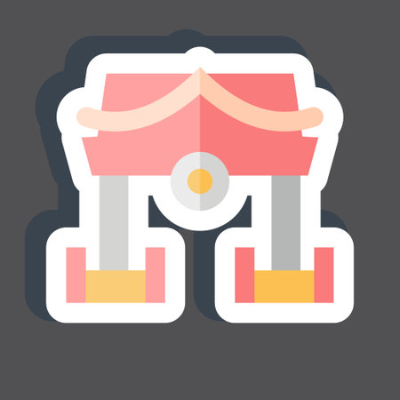 Sticker Shrine. related to Ninja symbol. simple design editable. simple illustrationのイラスト素材