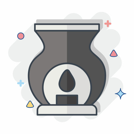 Icon Aroma. related to Vintage Decoration symbol. comic style. simple design editable. simple illustrationのイラスト素材